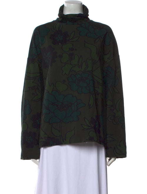 Christian Wijnants Floral Print Turtleneck Blouse