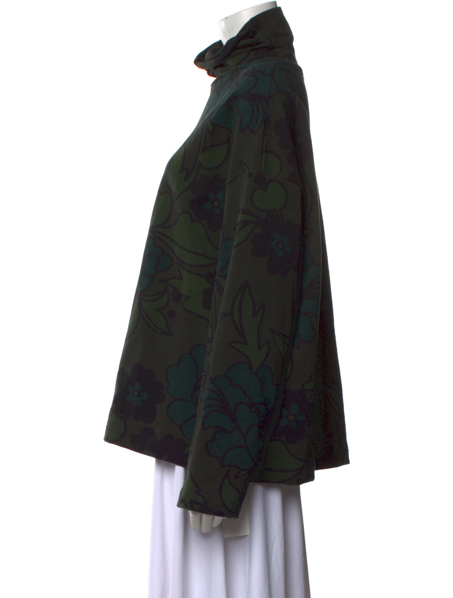 Christian Wijnants Floral Print Turtleneck Blouse