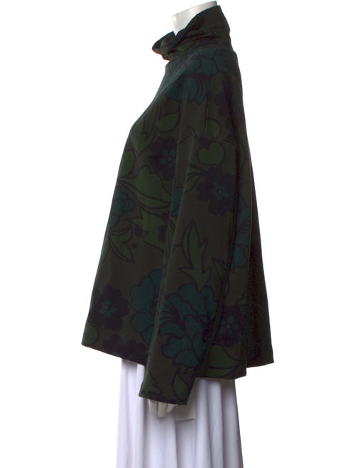 Christian Wijnants Floral Print Turtleneck Blouse