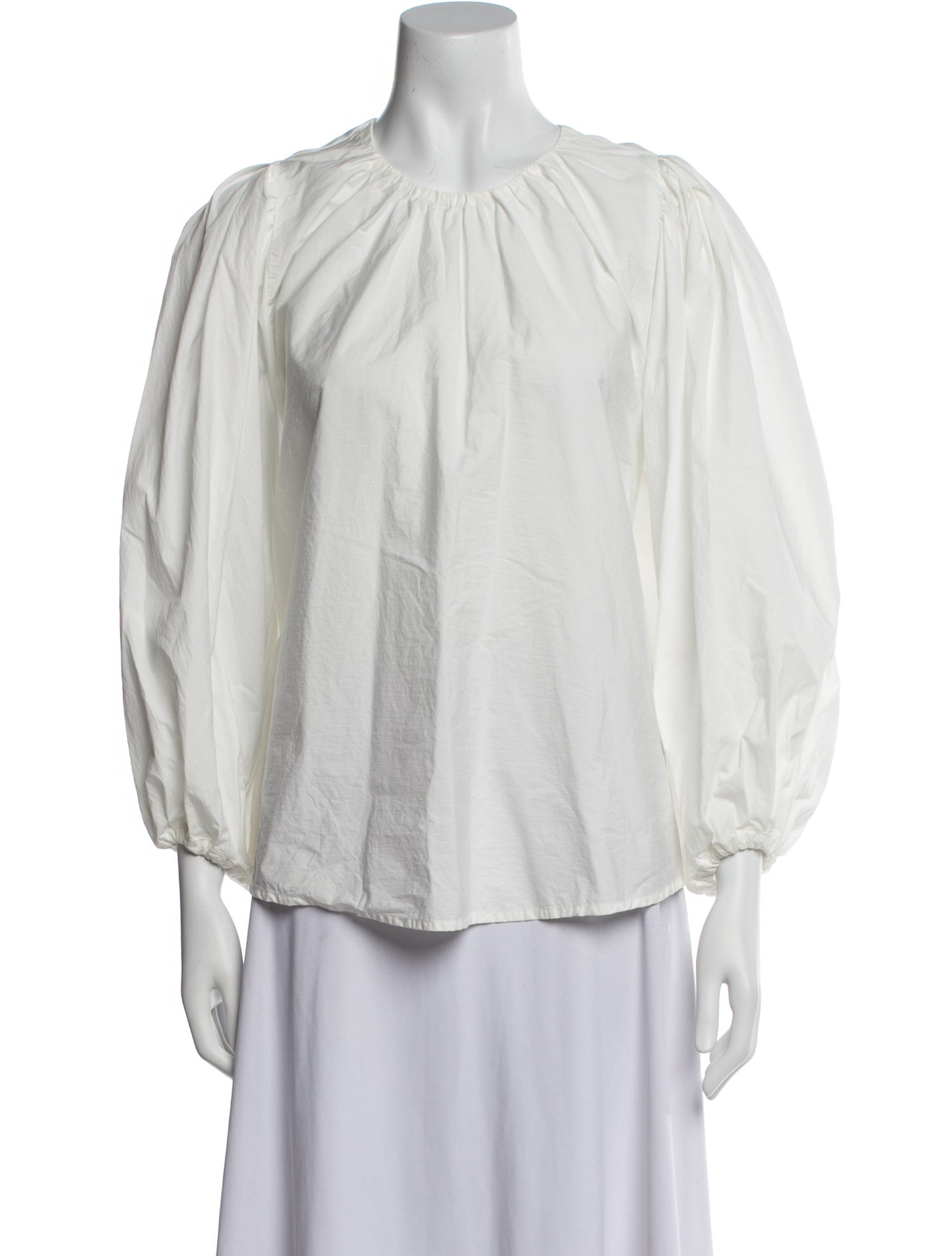 Christian Wijnants Mock Neck Three-Quarter Sleeve Blouse