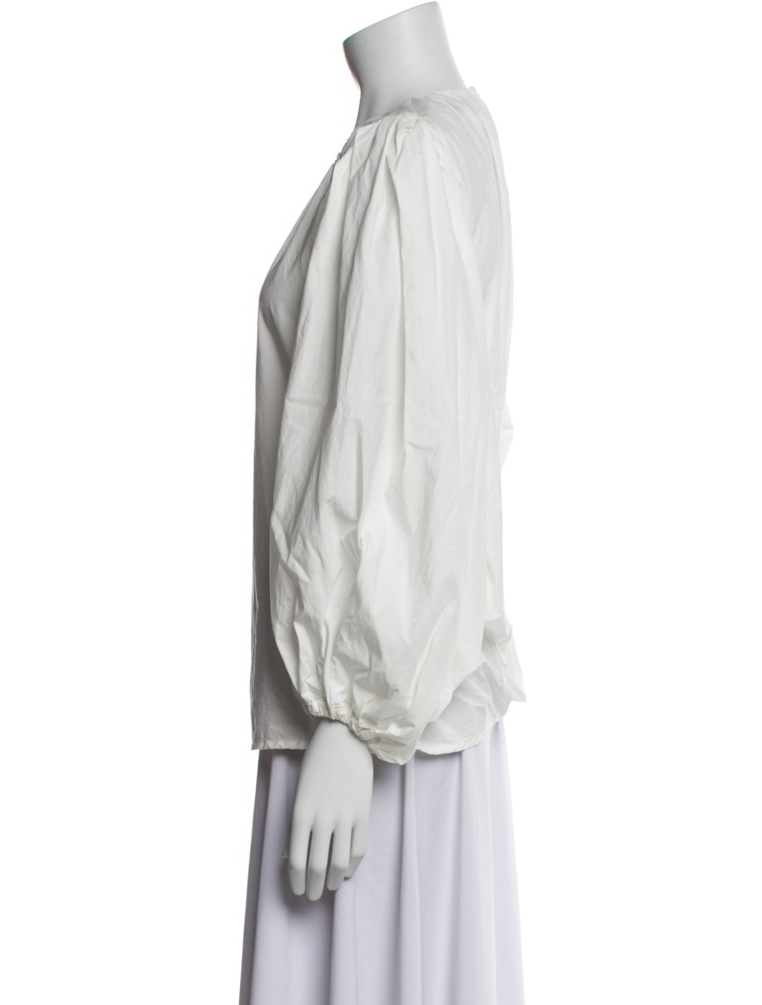 Christian Wijnants Mock Neck Three-Quarter Sleeve Blouse