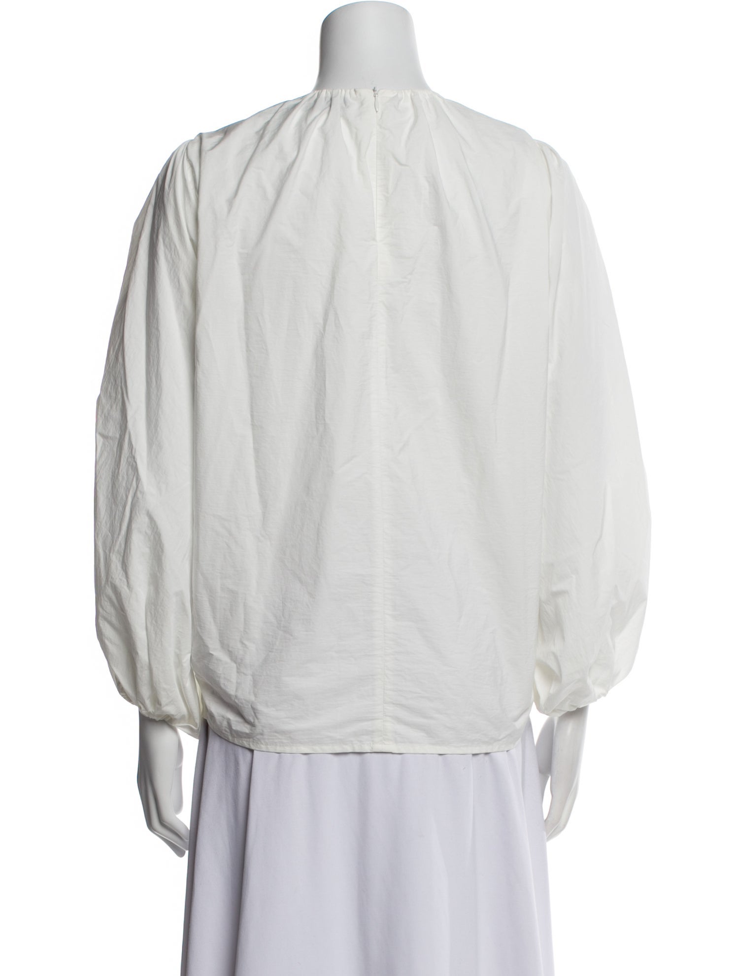 Christian Wijnants Mock Neck Three-Quarter Sleeve Blouse