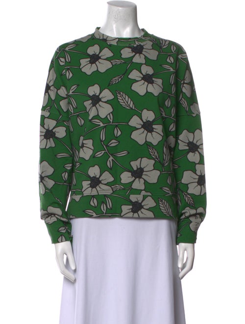 Christian Wijnants Floral Print Crew Neck Sweatshirt