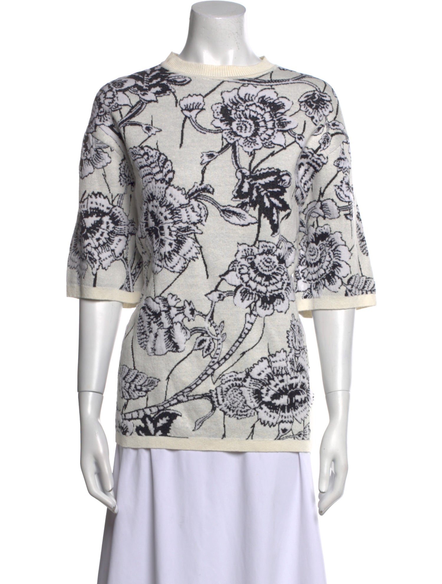 Christian Wijnants Printed Bateau Neckline Blouse