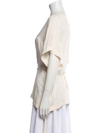 Christian Wijnants Silk V-Neck Blouse