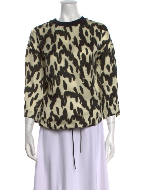 Christian Wijnants Animal Print Crew Neck Blouse