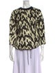 Christian Wijnants Animal Print Crew Neck Blouse