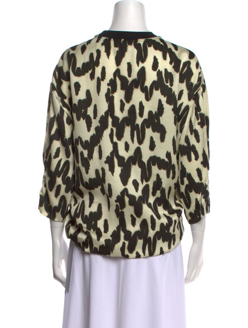 Christian Wijnants Animal Print Crew Neck Blouse