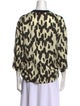 Christian Wijnants Animal Print Crew Neck Blouse