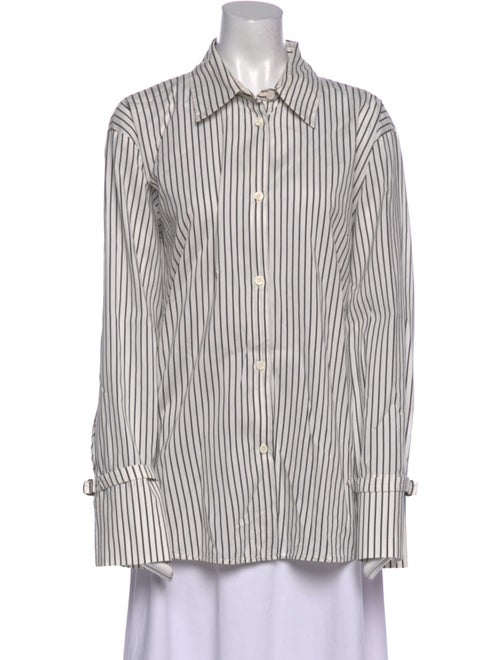Christian Wijnants Striped Long Sleeve Button-Up Top