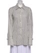 Christian Wijnants Striped Long Sleeve Button-Up Top