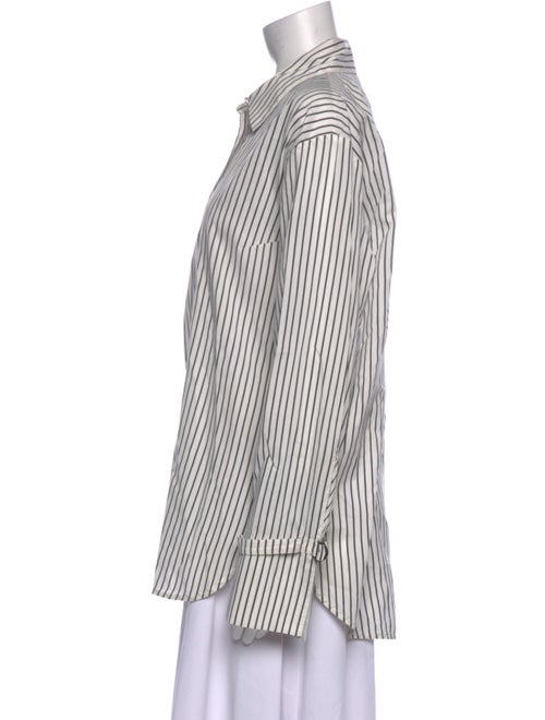 Christian Wijnants Striped Long Sleeve Button-Up Top