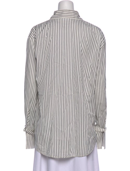 Christian Wijnants Striped Long Sleeve Button-Up Top