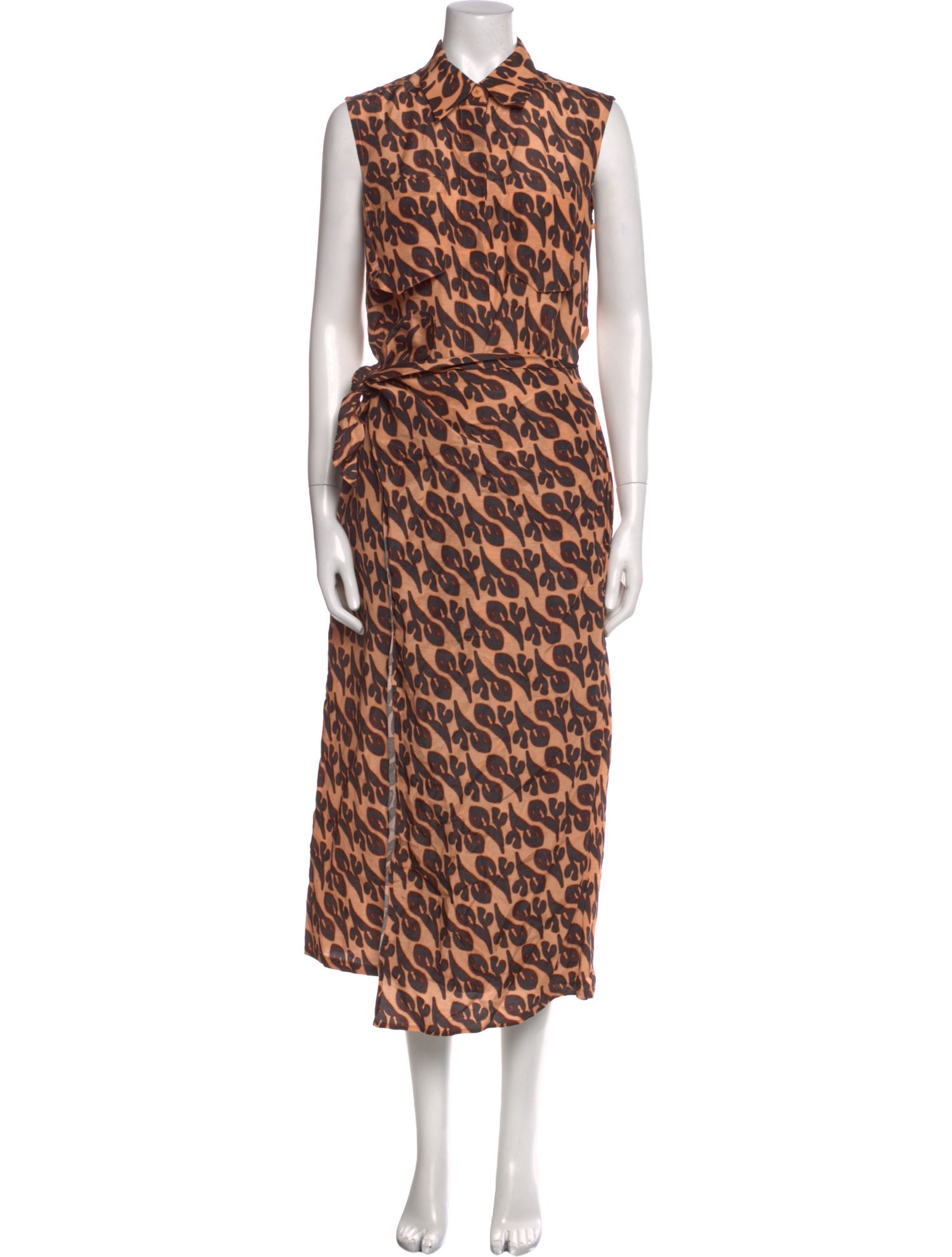 Christian Wijnants Animal Print Midi Length Dress