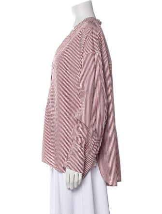 Christian Wijnants Striped V-Neck Blouse