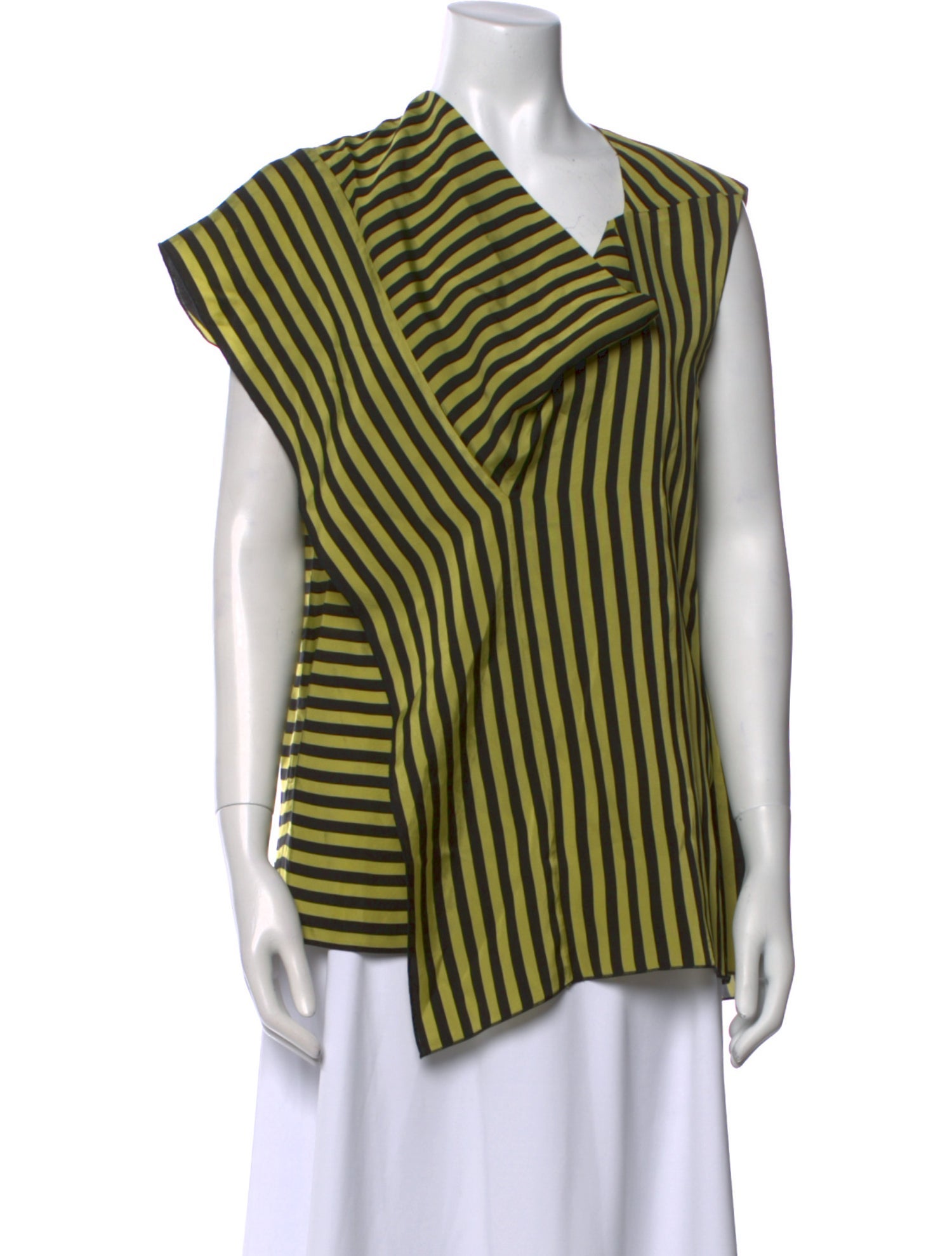 Christian Wijnants Striped V-Neck Top