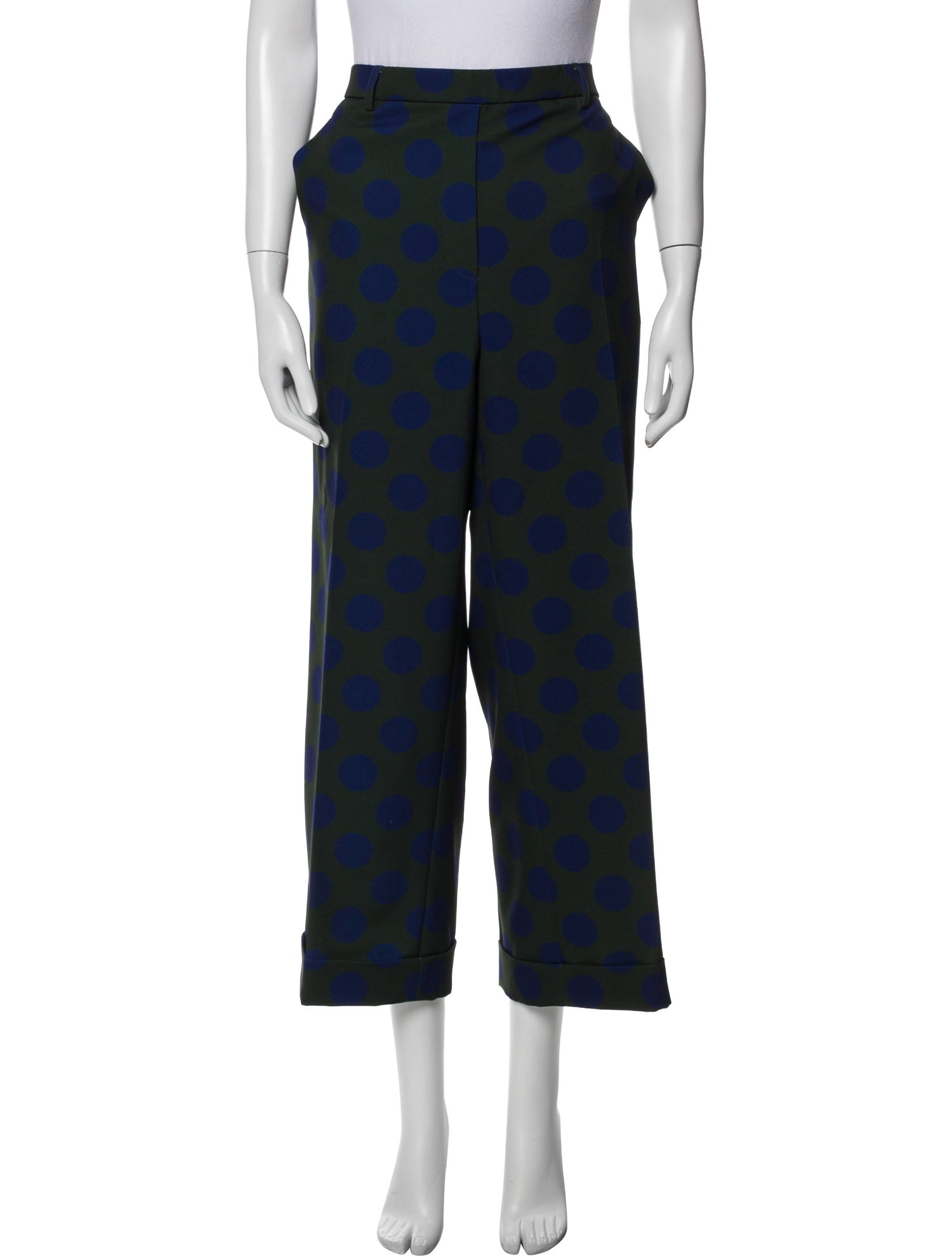Christian Wijnants Polka Dot Print Wide Leg Pants