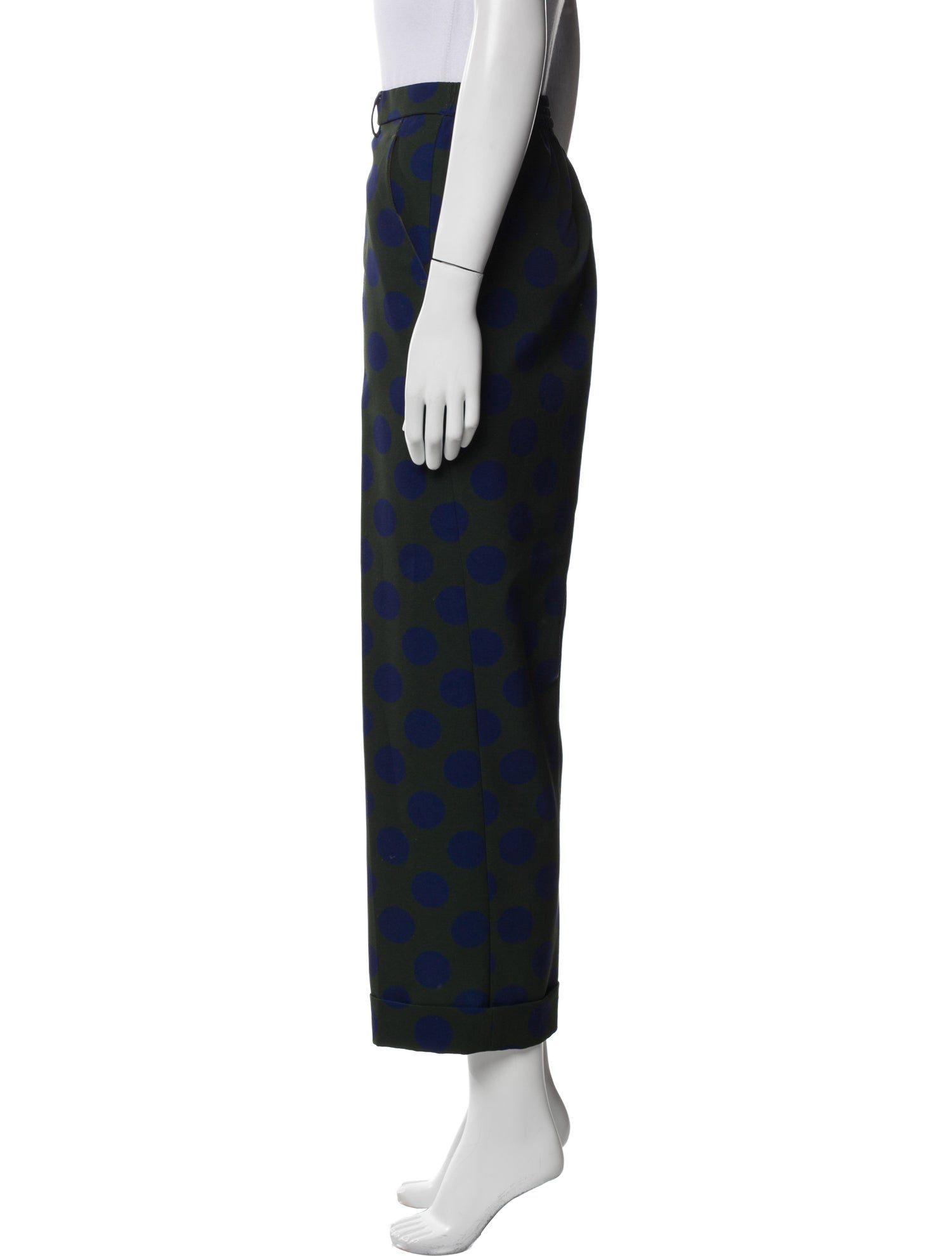 Christian Wijnants Polka Dot Print Wide Leg Pants