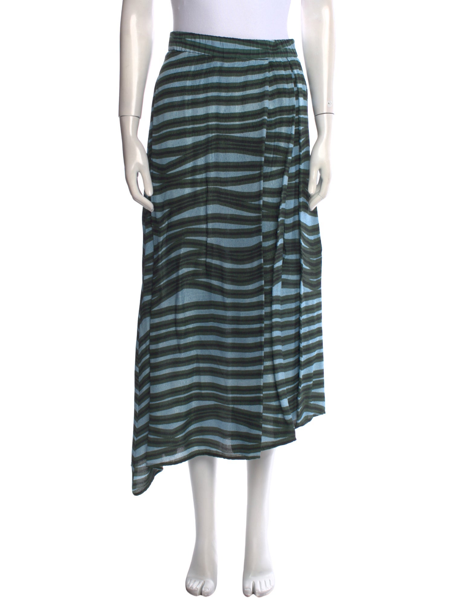 Christian Wijnants Striped Midi Length Skirt