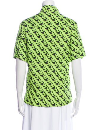 Christian Wijnants Printed Short Sleeve Button-Up Top