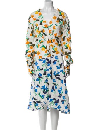 Christian Wijnants Floral Print Midi Length Dress