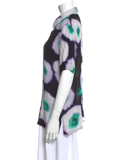 Christian Wijnants Printed Short Sleeve Button-Up Top