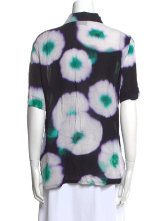 Christian Wijnants Printed Short Sleeve Button-Up Top