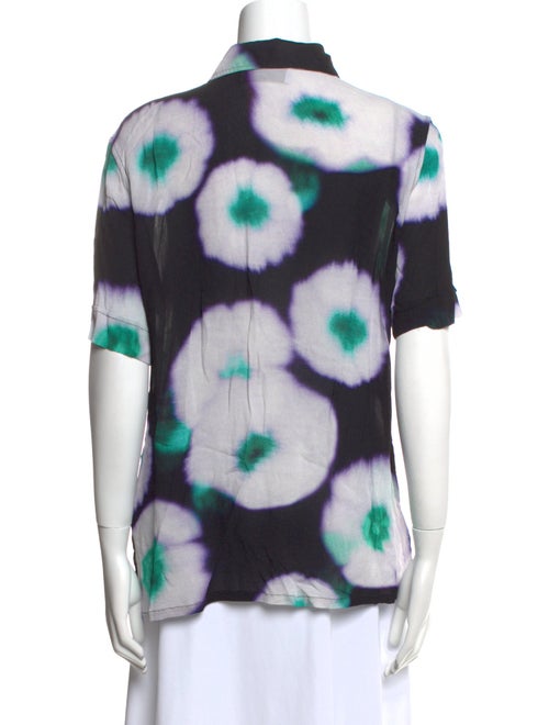 Christian Wijnants Printed Short Sleeve Button-Up Top
