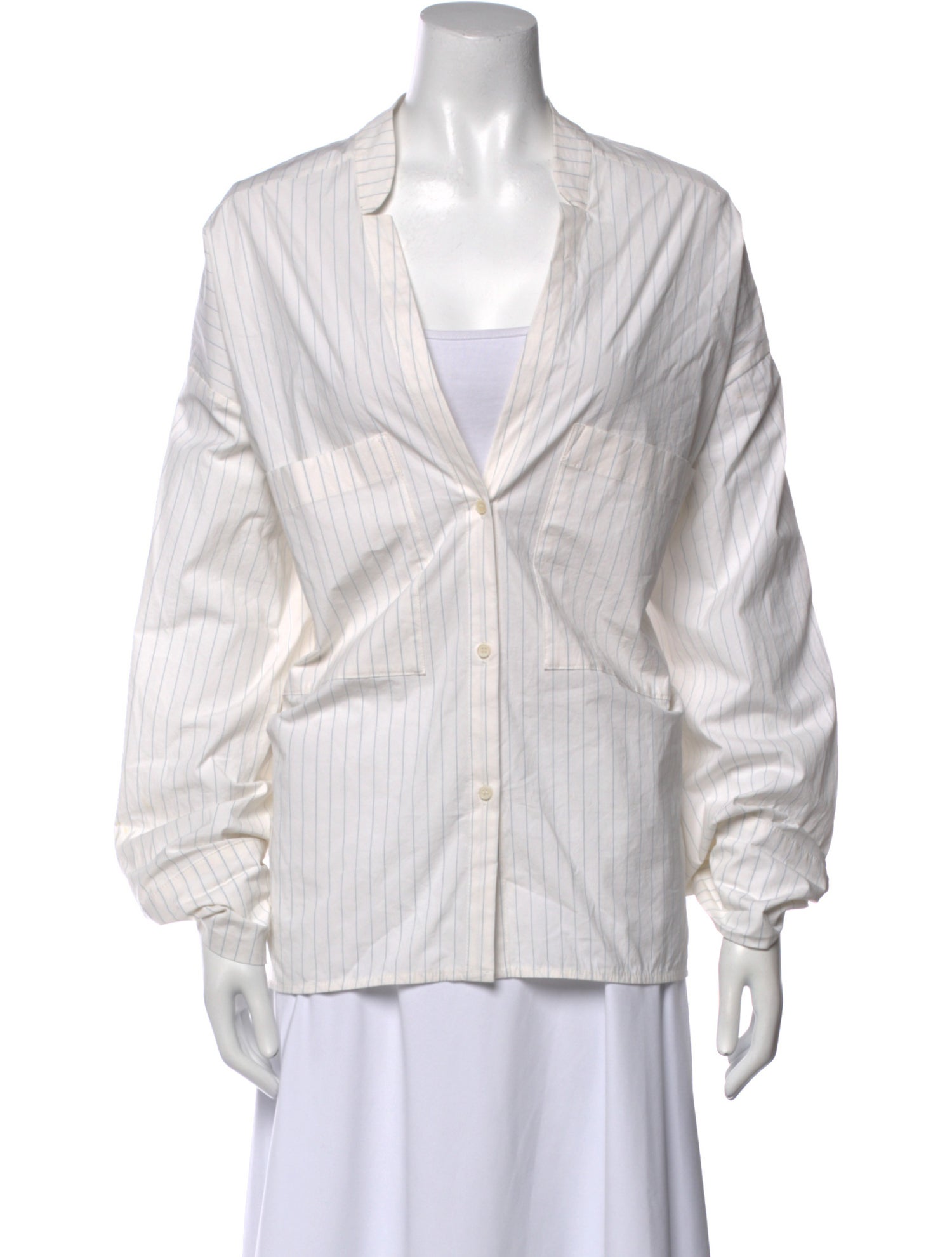 Christian Wijnants Striped V-Neck Blouse