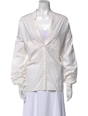 Christian Wijnants Striped V-Neck Blouse