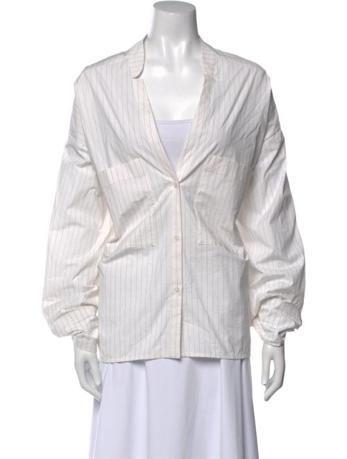 Christian Wijnants Striped V-Neck Blouse