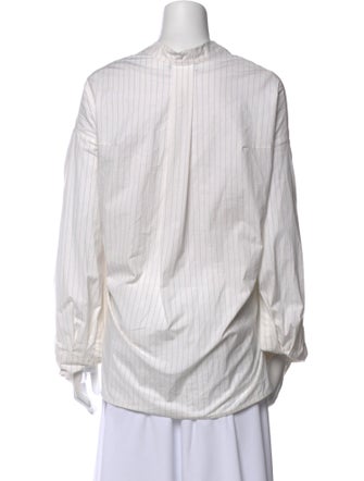 Christian Wijnants Striped V-Neck Blouse