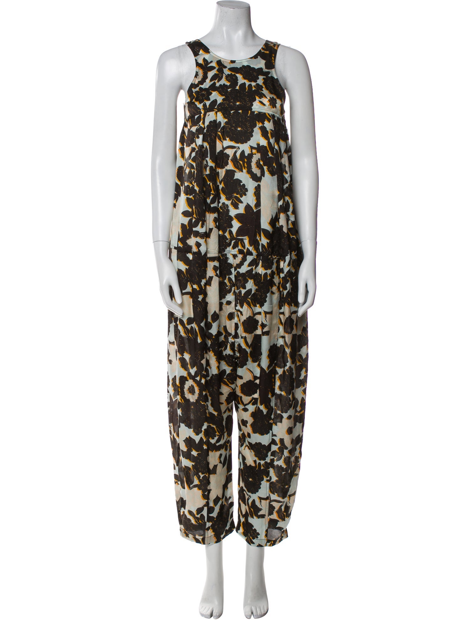 Christian Wijnants Silk Floral Print Jumpsuit