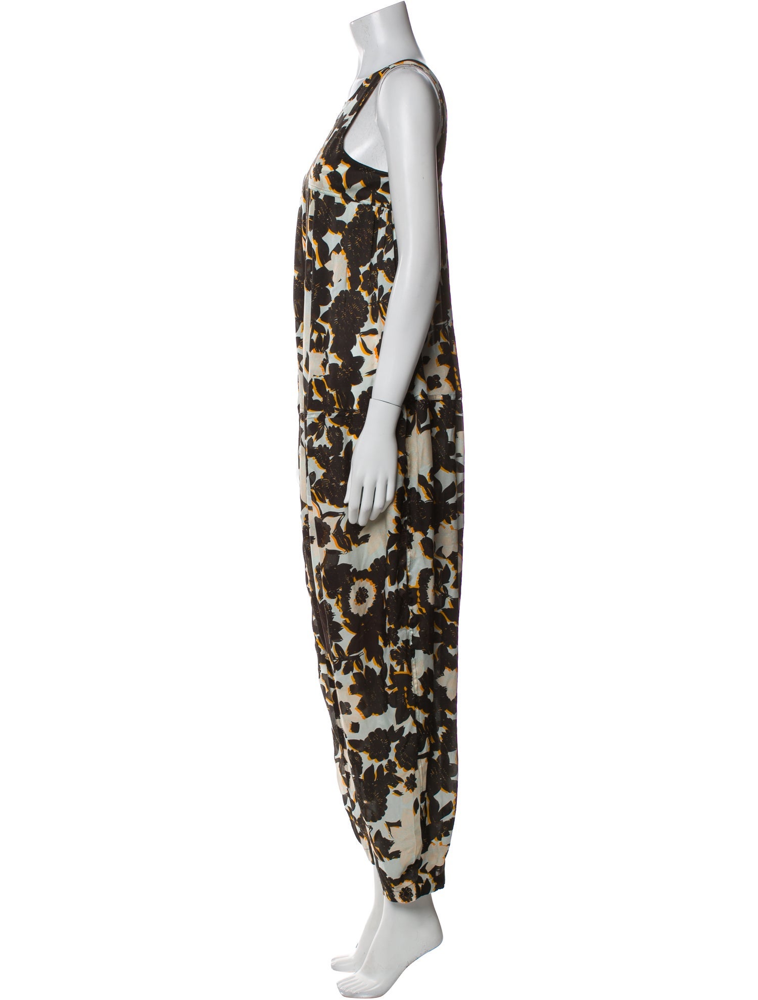 Christian Wijnants Silk Floral Print Jumpsuit