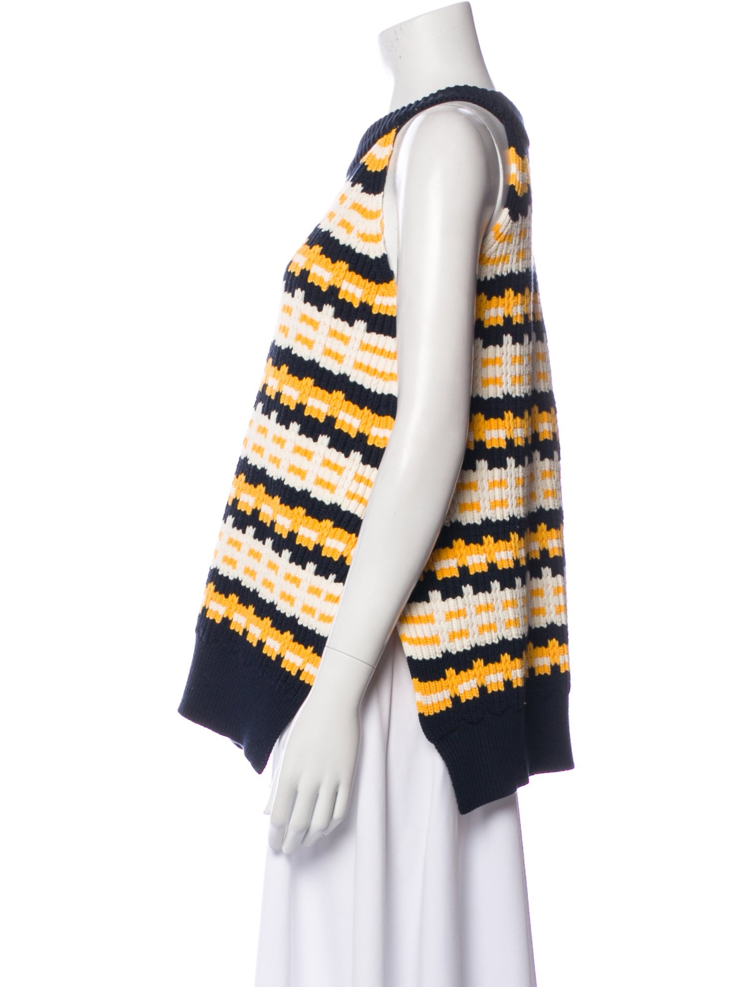 Christian Wijnants Striped Crew Neck Top