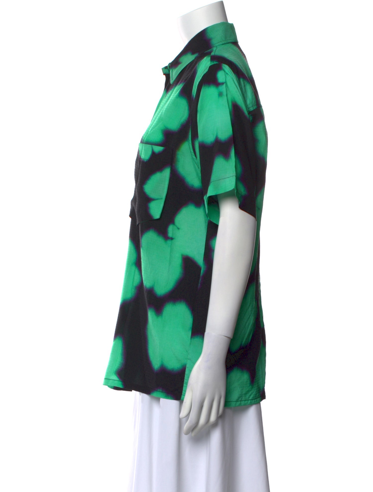 Christian Wijnants Printed Short Sleeve Button-Up Top