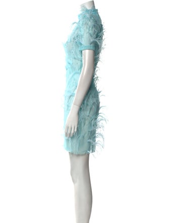 Christian Cowan Lace Pattern Mini Dress