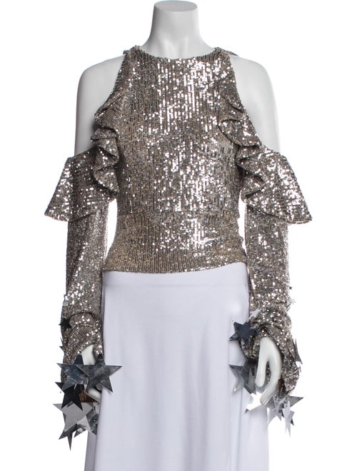 Christian Cowan Lace Pattern Off-The-Shoulder Blouse