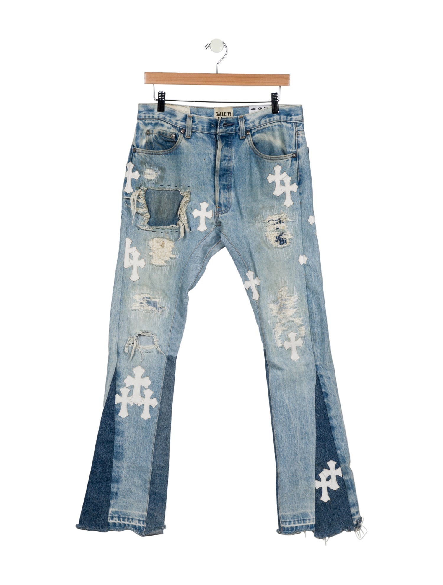 ☆関税込☆THE MUSEUM VISITOR★HEART DESTROYED DENIM PANTS★ HEART DESTROYED DENIM PANTS : THE MUSEUM VISITOR