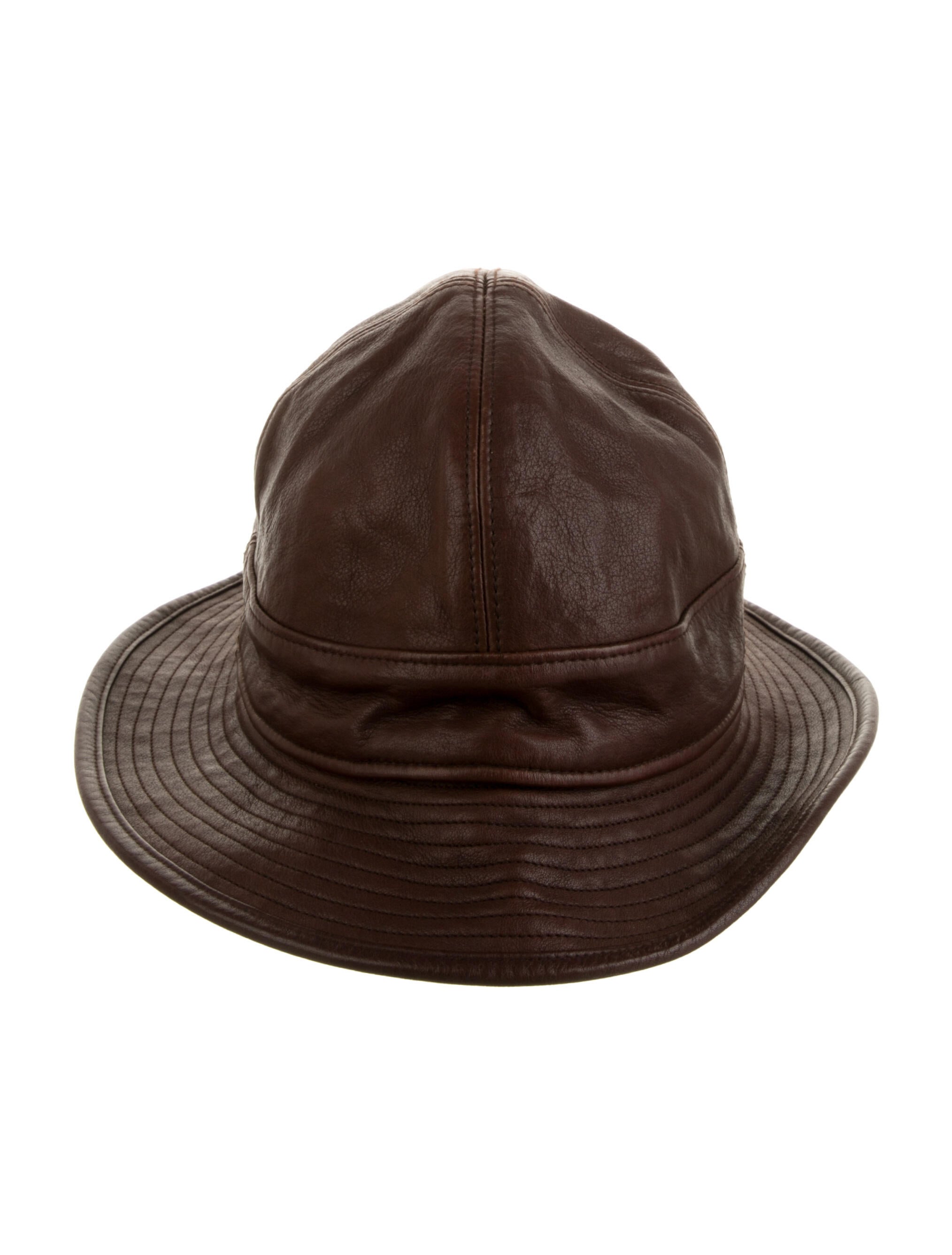 Chapeaux Motsch x Hermès Calfskin Bucket Hat