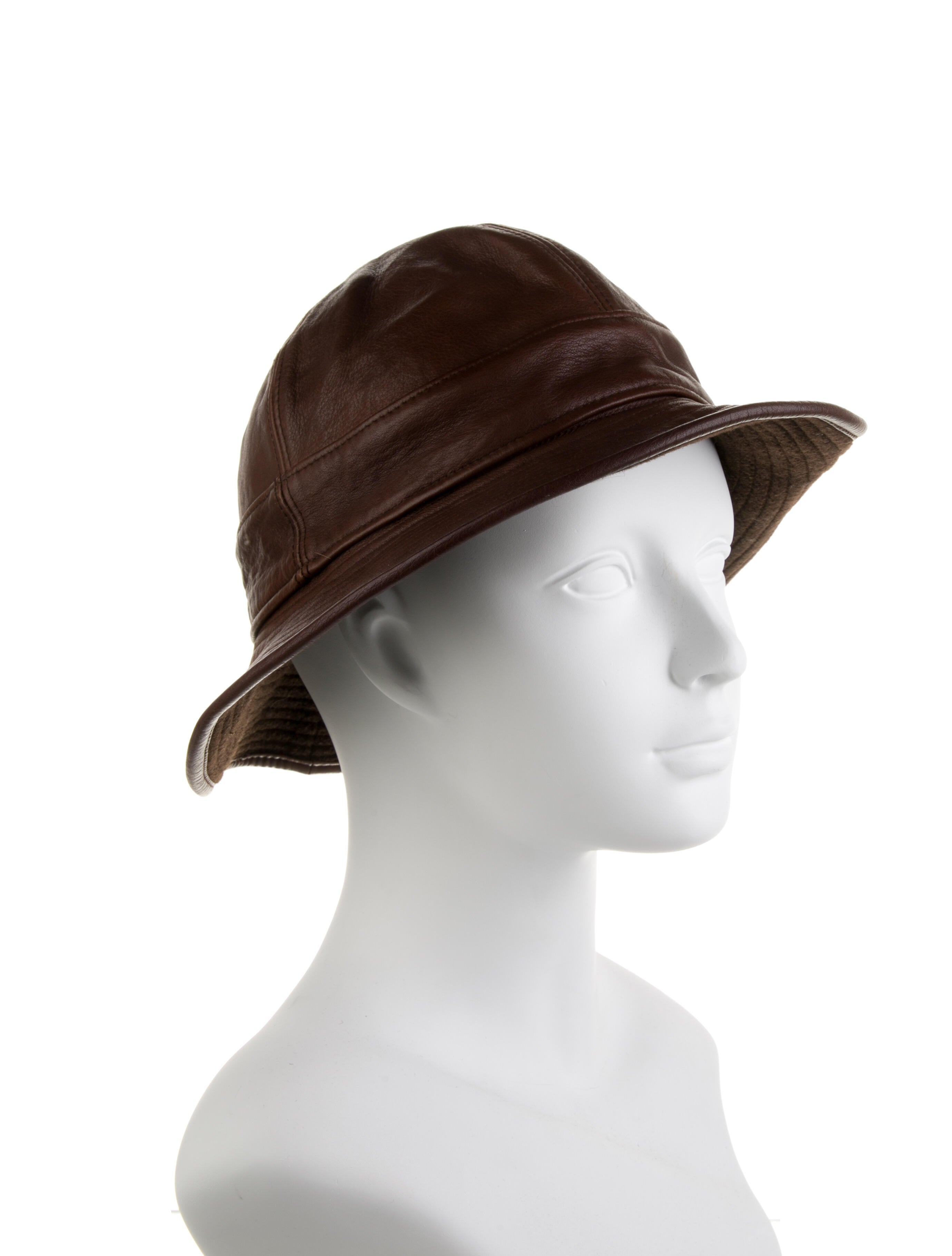 Chapeaux Motsch x Hermès Calfskin Bucket Hat