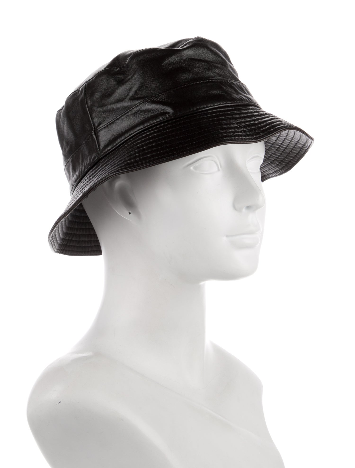 Chapeaux Motsch x Hermès Leather Bucket Hat