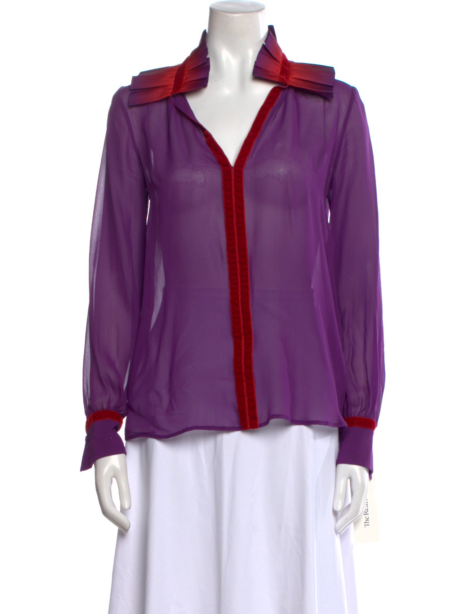 Capucci V-Neck Long Sleeve Blouse