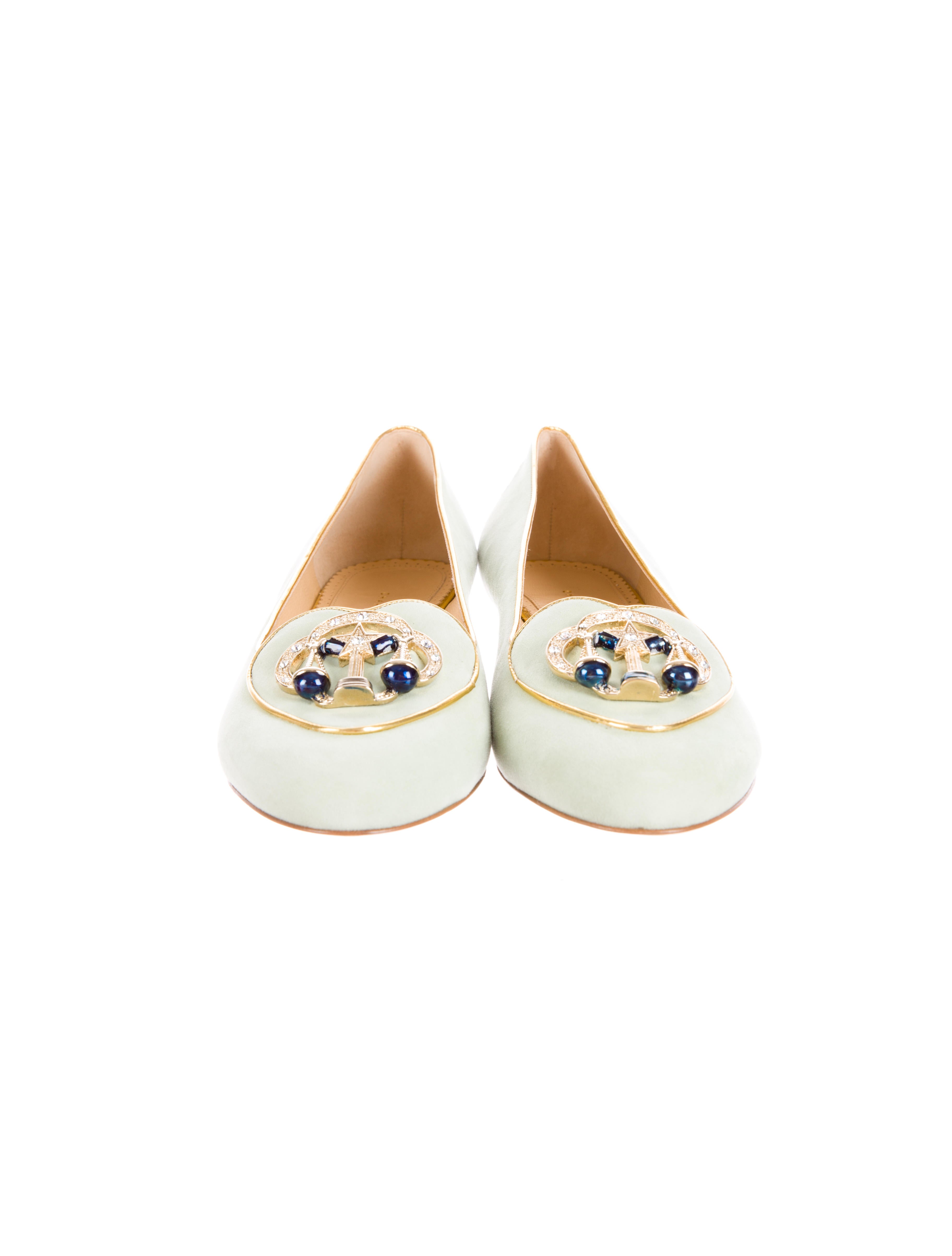 CHARLOTTE OLYMPIA フラットシューズ サイズ 39 Charlotte Olympia Birthday Libra Flats - Blue Flats, Shoes