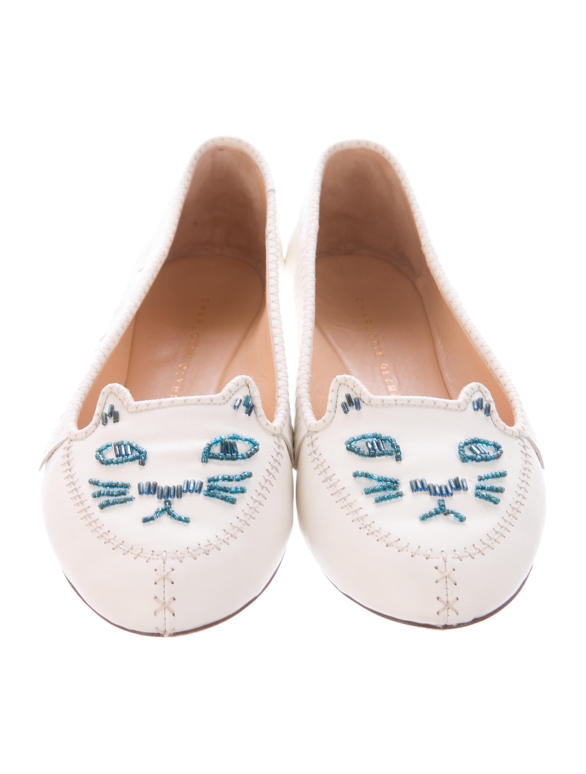 Charlotte Olympia Moccasin Kitty Flats Shoes CIO21755 The RealReal