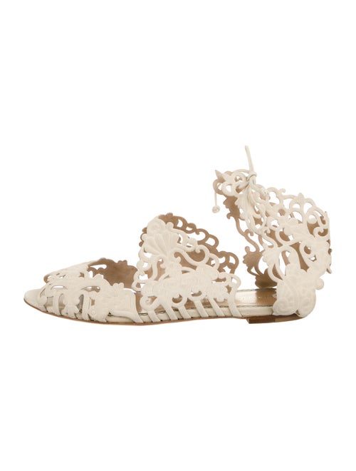 Charlotte Olympia Suede Lace-Up Sandals