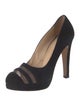 Charlotte Olympia Suede Mesh Accents Pumps