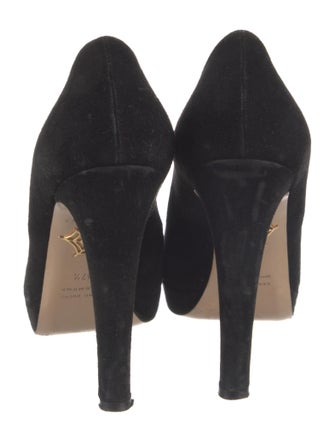 Charlotte Olympia Suede Mesh Accents Pumps