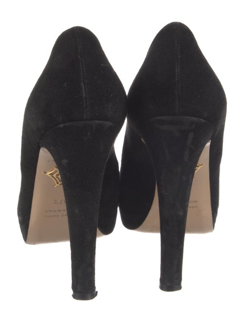 Charlotte Olympia Suede Mesh Accents Pumps