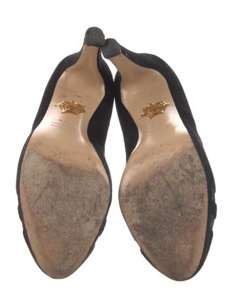 Charlotte Olympia Suede Mesh Accents Pumps